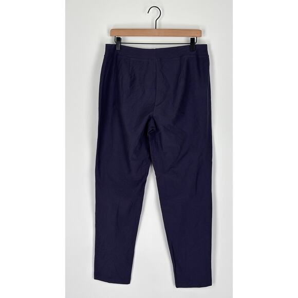 Eileen Fisher Slim Ankle Stretch Crepe Pant Nocturne Blue Womens Size Medium New - Picture 7 of 10